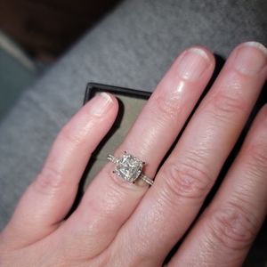 Moissanite white gold solitaire